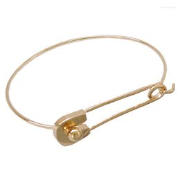 Bangle Timlee B027 Originality Punk Pin Shape Alloy Bangles Personality Jewelry Wholesale