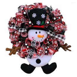 Christmas Decorations Snowman Wreath 14 Inches Small Door Wreaths Indoor Holiday Seasonal Home Decor Suitable For Ch