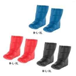 Sports Socks Winter Down Slippers Lightweight Footwear Windproof Warm Booties Shoes Boots Women Men Anti-Skid Camping Tent Foot Cover