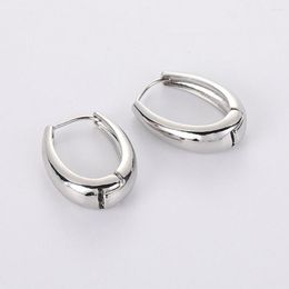 Hoop Earrings Fashion And Simple Female Water Drop Pendant Ear Line Smooth Metal For Woman Korean Temperament Girl's Daily Wear