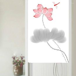 Curtain Nice Curtains Traditional Chinese Style Wash Painting Flower Series Door One-piece Type Household Geomantic 85x1