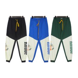 Colorblock Pants Sweatpants Men Women Elastic Waist Unisex Pant Joggers Drawstring Trousers