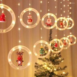 Saiten Weihnachten LED Ringlichter Sade USB Weihnachtssterne Baum hängen Puppenschmuck Außen im Freien Home Party -Party -Dekor -Lampen