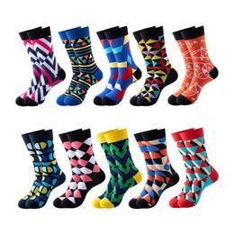 Men's Socks 2022 Funny Men's Socks Harajuku Women Socks Kawaii Cotton Geometry Formula Round Diamond New Year Happy Christmas Gifts Novelty T221011