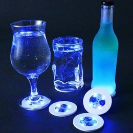 New Blinking Glow LED Bottle Sticker Coaster Lights Flashing Cup Mat Battery Powered For Christmas Party Wedding Bar Vase Decoration Light Boutique RRE14940