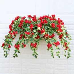 Decorative Flowers Htmeing Artificial Bougainvillea Garland Silk Fake Flower Hanging Home Office Wedding Decoration