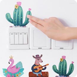 Gift Wrap 10 PCS/Lot Cute Cartoon Switch Stickers Self-adhesive Home Wall Decor Living Room Light Socket