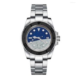 Wristwatches 40mm GEERVO No Logo Sapphire Crystal 316L Stainless Steel Case Japanese NH35 Movement Luminous Men's Watch G42-22