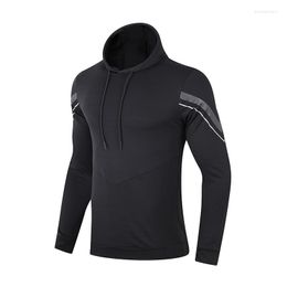 Men's Hoodies Quick-Drying Clothes Hooded Men's Long-Sleeved Sports Training Suit Gym Running Breathable Basketball Sportswear