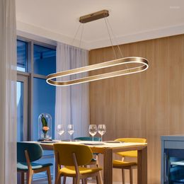 Chandeliers Modern Led Chandelier For Dining Room Living Kitchen Bedroom Pendant Lamp Gold Simple Design Remote Control Hanging Light