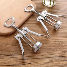 Wine Opener Bottle Opener Stainless steel metal strong Pressure wing Corkscrew grape Kitchen Dining Bar accesssory GCB16272