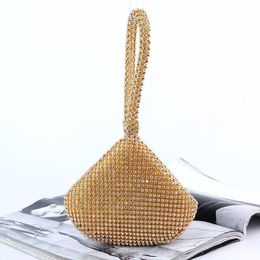 Spring and Autumn New Black Women's Rhinestone Handbag Diamond Dinner Bag Handmade Banquet