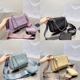 New designer bag Luxury Women Shoulder Bags Handbag Designer Crossbody Wallet Female Purses 2022 topquality high-capacity Solid Colour Three in one
