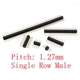 Lighting Accessories 10Pcs/lot 1.27mm Pitch Pin Header Single Row Male Breakaway PCB Board Connector Straight 1.27 Mm Pinheader Plug