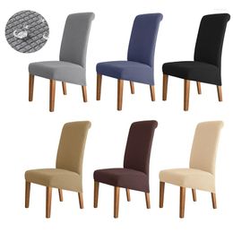 Chair Covers Waterproof Long Back Cover Jacquard Stretch Seats For Dining Room Non-slip Soft XL Size Chairs Home Decor