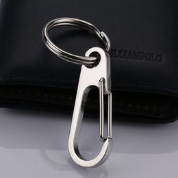 Stainless Steel Keychain Lanyards Classic Round Keyring Components Parts for Car Key Fashion Accessories