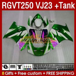 & Tank Fairings Kit For SUZUKI RGVT250 RGV-250CC SAPC 1997-1998 Bodys 161No.125 RGV-250 RGV250 VJ23 RGVT-250 1997 1998 RGVT RGV 250CC 250 CC 97 98 ABS Fairing green stock