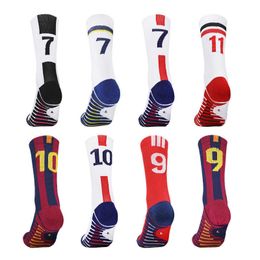 Men's Socks Professional soccer socks Paris Club Star number football sock sports Football Middle tube T221011