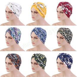 Bohemian Braid Turban Knot Hat Muslim Women Hijab India Cross Stretchy Headwrap Cancer Hair Loss Chemo Cap Hair Accessories