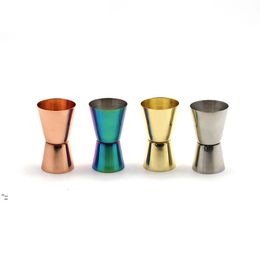 Stainless Steel Wine Measuring Cup Polished Double-Head Cup Multi-Function Bar Ounce Shaker Cup 4 Colors Bar Tools BBB16235