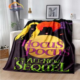 Blankets 3D Printed Hocus Pocus Plush Blanket Fashion Flannel Fleece Children'S And Girl Sofa Nap Travel Camping