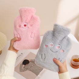 Winter Party Favours Hot Water Bottle with Plush Cover 1000ML Explosion-proof PVC Water Heating Bags