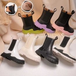 Boots Girls boots children's smoke 2022 autumn and winter new Chelsea shoes big boys Y2210