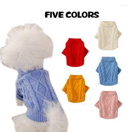 Dog Apparel Pet Twist Knit Sweaters Warm Winter Clothes Comfortable Casual Coat Outfit Universal Supplies For Small Dogs