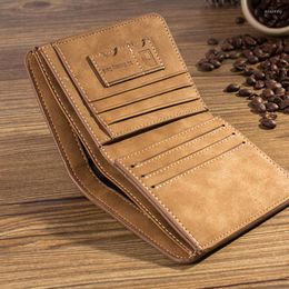 Wallets Men's Wallet Luxury Business Foldable Leather Billfold Slim Hipster Cowhide /ID Holders Inserts Coin Purses