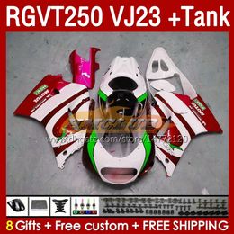 & Tank Fairings Kit For SUZUKI RGVT250 RGV-250CC SAPC 1997-1998 Bodys 161No.140 RGV-250 RGV250 VJ23 RGVT-250 1997 1998 RGVT RGV 250CC 250 CC 97 98 ABS Fairing red dark stock