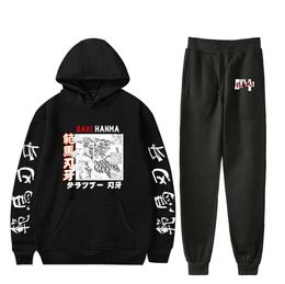 Men's Tracksuits Baki The Grappler Anime Cosplay Set Hoodie Sets Tracksuit Sweatpant Pieces Autumn Winter Male Warm Clothing Pullover Men G221011