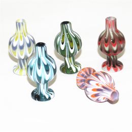 Hookahs 25mm OD Glass Bubble Carb Cap Heady Glass Ball Caps For Beveled Edge Quartz Banger Nails Dab Rigs Reclaim Ash Catchers