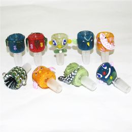 5 styles smoking 14mm bowl and 18mm glass bowl Male Joint Beautiful Slide bowls piece For Bongs Water Pipes