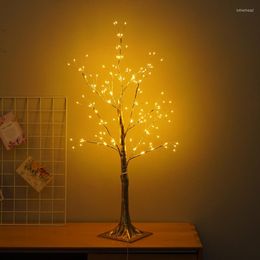 Night Lights 150LED Simulation Tree Light Bedroom Decoration White Birch Battery Interior LED Lamp