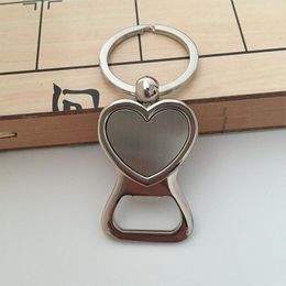 Love Heart Bottle Opener Key Ring Custom Bride Groom Personalized Wedding Party Gift Favors for Guests RRB16236