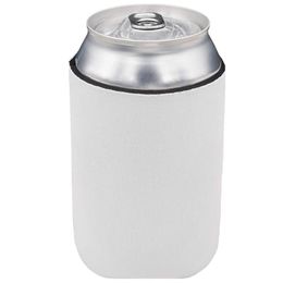 Neoprene Sublimation White Blank Cup Holder for 12oz Can Cooler Heat Transfer DIY Cook Cover for Beer Water Bottles by sea RRB16226