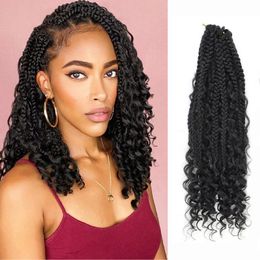 Nuova estensione dei capelli a treccia per donne nere Trecce sintetiche della dea Capelli finti Crochet Capelli intrecciati afro crespi