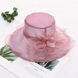 Headpieces Fashion Pink Wedding Hats And Fascinators For Brides Evening Women Elegant Formal Hair Accessories 9 Colours BridalHeadpieces