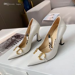 Classic Designer G Women Dress Shoes Fashion GGity High Heels Sexy Red Heels Wedding Pumps Luxury Leather Mid-Heel dsd