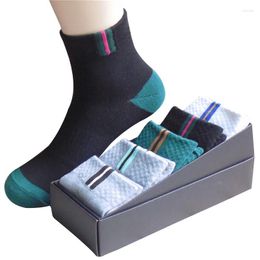 Men's Socks 5 Pairs Men Spring Summer Cotton Thick High Quality Comfortable Breathable Vintage Color With Tube