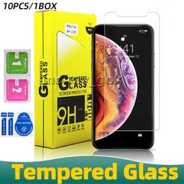 For iPhone 14 Screen Protector Tempered Glass Film iP 14 Pro Max 12 13 Plus X XS 11 7 8 Full Clear With Packaging