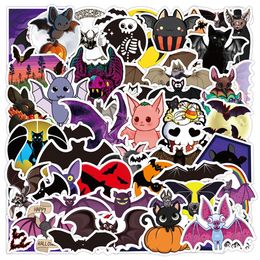 50PCS Halloween Cute Bat Cartoon Stickers Skateboard Laptop Bicycle DIY Classic Toy Decals Sticker