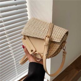 Summer Designer Straw Bag for Women 2022 New Luxury Simple Seaside Women's Shoulder Bags Solid Fashion Beach Female Handbags