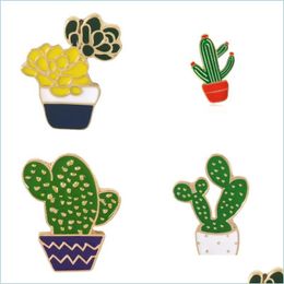 Pins Brooches Cactus Shaped Alloy Brooches Jewellery Boys Girls Fashion Metal Pin Versatile Cowboy Shirt Badge New Pattern 1 6Zb J2 Dhi1Y