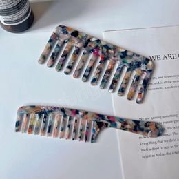 Korean Geometric Colourful Marbling Comb Girls Colour Hair Comb Acetic Acid Combs For Woman Girl Headwear