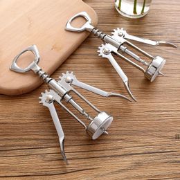 Wine Opener Bottle Opener Stainless steel metal strong Pressure wing Corkscrew grape Kitchen Dining Bar accesssory JNB16272