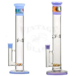 Vintage Colorful Glass bong Hookah Water pipe 15inch with bowl Original Factory can put customer LOGO by DHL UPS CNE