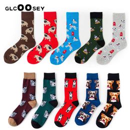 Men's Socks Funky Dog Pet Pug Shiba Inu Beagle Buldog Novelty Hosiery Women Ladies Men Unisex Winter Cotton Happy Female T221011