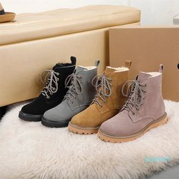 Boots Designer Women Black Ankle Boot Winter Fashion Cold Warm Shoes Non-Slip