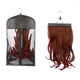 Storage Bags Custom Logo Non-woven PVC Wig Bag For Wigs Dust Transparent Window